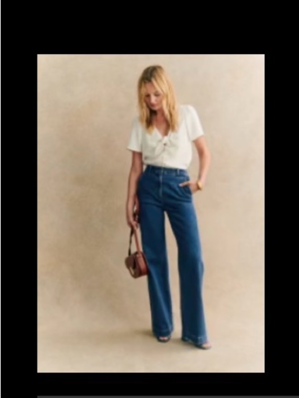 Sézane Matheo trousers, wide -Leg Jeans in Blue